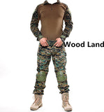 SINAIRSOFT Military Uniform Multicam Army Combat Shirt Uniform Tactical Pants With Knee Pads Camouflage Suit Hunting Clothes