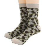 MYORED mens military short tube crew cotton socks summer jungle style army green socks for man male sock