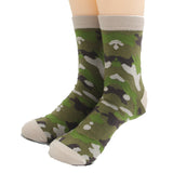 MYORED mens military short tube crew cotton socks summer jungle style army green socks for man male sock