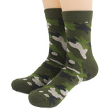 MYORED mens military short tube crew cotton socks summer jungle style army green socks for man male sock