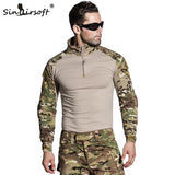 SINAIRSOFT Military Uniform Multicam Army Combat Shirt Uniform Tactical Pants With Knee Pads Camouflage Suit Hunting Clothes