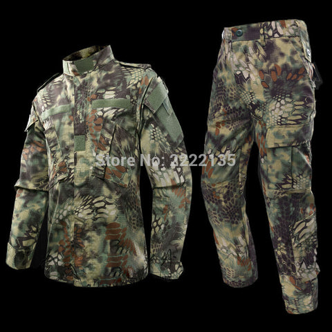 Tactical US Army Camouflage Combat Uniform Men ACU Multicam Camo Military Clothing Set Airsoft Outdoor Jacket + Pants Multicam