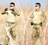 Sinairsoft Camouflage Tactical Military Uniform Multicam Army Combat Shirt Tactical Pants with Knee Pads Hunting Clothes