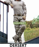 Sinairsoft Camouflage Tactical Military Uniform Multicam Army Combat Shirt Tactical Pants with Knee Pads Hunting Clothes