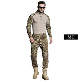SINAIRSOFT Military Uniform Multicam Army Combat Shirt Uniform Tactical Pants With Knee Pads Camouflage Suit Hunting Clothes
