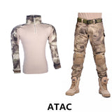 SINAIRSOFT Military Uniform Multicam Army Combat Shirt Uniform Tactical Pants With Knee Pads Camouflage Suit Hunting Clothes