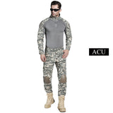 SINAIRSOFT Military Uniform Multicam Army Combat Shirt Uniform Tactical Pants With Knee Pads Camouflage Suit Hunting Clothes