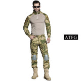SINAIRSOFT Military Uniform Multicam Army Combat Shirt Uniform Tactical Pants With Knee Pads Camouflage Suit Hunting Clothes