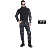 SINAIRSOFT Military Uniform Multicam Army Combat Shirt Uniform Tactical Pants With Knee Pads Camouflage Suit Hunting Clothes