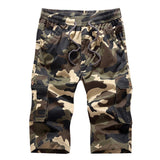 2017 Summer Mens Combat Work Cargo Shorts Casual Shorts Fashion Multi Pockets Camouflage Army Green Cotton Shorts Large Size 4XL