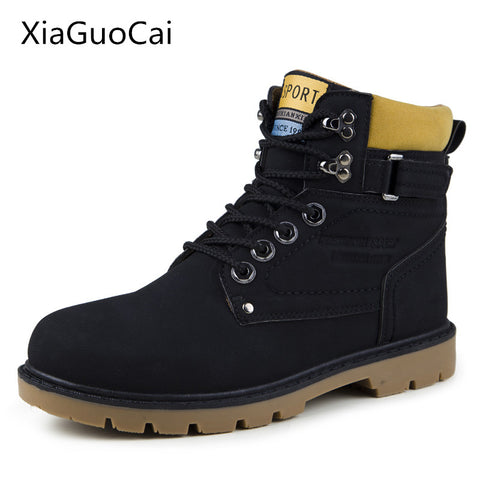 Army Boots High Top Men Work & Safety Boots Brand Waterproof Men Winter Boots Lace-up Male X997 35