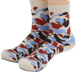 MYORED Mens Green army socks Mans cotton Casual ankle Socks summer Camouflage for team party playing games 5 Pairs/Lot