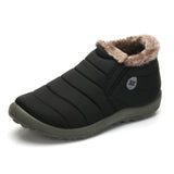 New Fashion Men Winter Shoes Solid Color Snow Boots Plush Inside Antiskid Bottom Keep Warm Waterproof Ski Boots Size 35 - 48