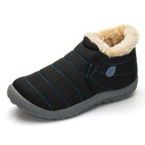 New Fashion Men Winter Shoes Solid Color Snow Boots Plush Inside Antiskid Bottom Keep Warm Waterproof Ski Boots Size 35 - 48