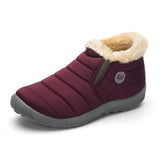 New Fashion Men Winter Shoes Solid Color Snow Boots Plush Inside Antiskid Bottom Keep Warm Waterproof Ski Boots Size 35 - 48