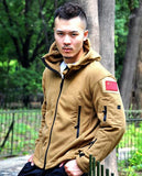 HONG WILD Tactical fleece jacket Military Uniform Soft Shell Casual  Hooded Jacket Men Thermal army Clothing