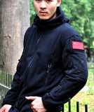 HONG WILD Tactical fleece jacket Military Uniform Soft Shell Casual  Hooded Jacket Men Thermal army Clothing